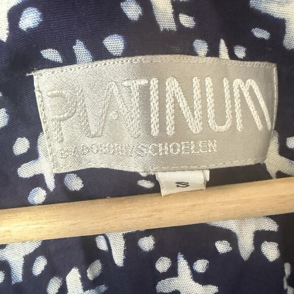 Platinum Dorothy Schoelen Blue Beaded Lagen Art Crop Blazer Jacket Small - Picture 3 of 10